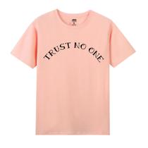 Camiseta Masculina Casual Algodão Fio Penteado Trust No One