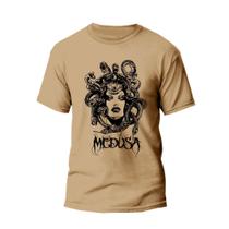 Camiseta Masculina Casual Algodão Premium Adulto, Infantil e Plus Size Medusa