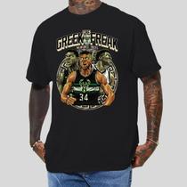 Camiseta Masculina Casual Algodão Premium Gola Redonda Estampada Basquete 07