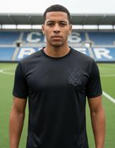 Camiseta Masculina Casual All Black Oficial Corinthians Camiseta Masculina Casual All Black Oficial Corinthians