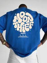 Camiseta Masculina Casual Com Estampa Moontief Gola Redonda