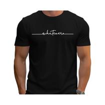 Camiseta Masculina Casual de Algodão - Manga Curta, Gola Redonda, Estampa Moderna