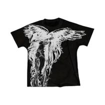 Camiseta Masculina Casual De Verão 2025 Com Estampa 3D De Anjo, Confortável E Respirável, Estilo Camiseta Masculina Casual De Verão 2025 Com Estampa 3D De Anjo, Confortável E Respirável, Estilo
