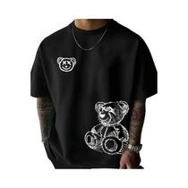 Camiseta Masculina Casual Esportiva Moderna Confortável De Poliéster Verão 2025