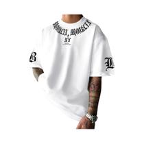 Camiseta Masculina Casual Esportiva Respirável Com Estampa 3D De Letras, Verão 2025 Camiseta Masculina Casual Esportiva Respirável Com Estampa 3D De Letras, Verão 2025