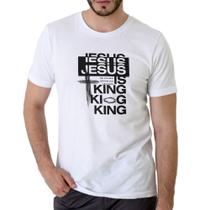 Camiseta masculina casual Jesus Senhor dos Senhores manga curta