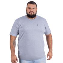 Camiseta Masculina Casual Plus Size Cinza