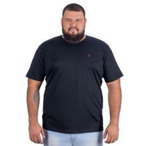 Camiseta Masculina Casual Plus Size Preto Algodão