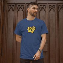 Camiseta Masculina Casual Polo Blu Estampada em Algodão do P ao G1