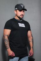 Camiseta Masculina Casual Slim Animal Print Preto Longa duração Alta moda Confortável