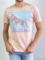 Camiseta Masculina Casual Slim Lobão Rosa Chá - Acostamento