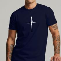 Camiseta Masculina Católica Cruz Fe Religião Tecido 100% Algodão