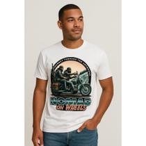 Camiseta Masculina Caveira Motoqueiro Nomad Visual Street Camiseta Masculina Caveira Motoqueiro Nomad Visual Street