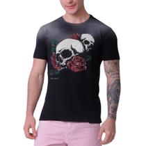 Camiseta Masculina Caveira Preta Slim Fit P Biotwo Camiseta Masculina Caveira Preta Slim Fit P Biotwo
