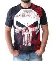 Camiseta Masculina Caveira Skull Justiceiro Camisa Filme Frank Castle
