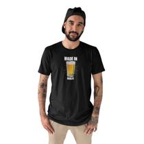 Camiseta Masculina Cerveja Made In Brazil Copo Boteco Breja