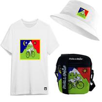 Camiseta Masculina + Chapeu + Bag Pega Visão Doce Baki