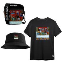 Camiseta Masculina + Chapeu + Bag Pega Visão Santa Ceia Camiseta Masculina + Chapeu + Bag Pega Visão Santa Ceia