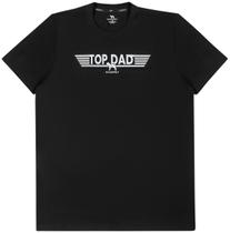Camiseta Masculina Charpey Camisa Pai Top Dad Preta Manga Curta Versátil Algodão