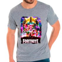 Camiseta Masculina Cinza Fortnite 03