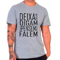 Camiseta Masculina Cinza Frases e Humor 15