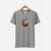 Camiseta Masculina Cinza Mescla Concha RACCON Camiseta Masculina Cinza Mescla Concha RACCON
