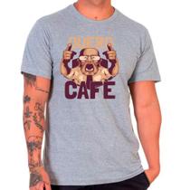 Camiseta Masculina Cinza Quero Café Coffee 01