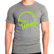 Camiseta Masculina Cinza Tennis Esporte 04 - DESIGN CAMISETAS