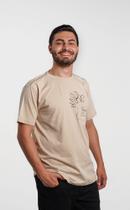 Camiseta Masculina Com Bolso E Estampa Floral - JONG