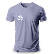 Camiseta Masculina com Estampa Om Branco 100 Algodão Fio 30.1 Meditação Yoga Ohm Hinduísmo Budismo Tibetana Sânscrito Zen Espiritual Sagrado Símbolo