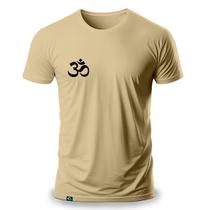 Camiseta Masculina com Estampa Om Preto 100 Algodão Fio 30.1 Meditação Yoga Ohm Hinduísmo Budismo Tibetana Sânscrito Zen Espiritual Sagrado Símbolo