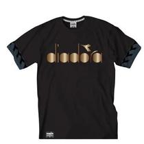 camiseta masculina com logo ouro y014a