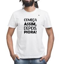 Camiseta masculina começa assim, depois piora!