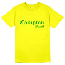 Camiseta Masculina Compton Brasil Amarela