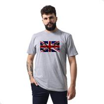 Camiseta Masculina Confortável Estampada Bandeira Reino Unido Camiseta Masculina Confortável Estampada Bandeira Reino Unido