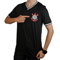 Camiseta Masculina Corinthians Fitness Gola V - Camiseta Masculina Corinthians Fitness Gola V -