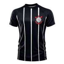 Camiseta Masculina Corinthians Raglan Listrada Licenciada - Camiseta Masculina Corinthians Raglan Listrada Licenciada -