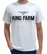 Camiseta masculina country king farm texas rodeio moda peão - JEITÃO BRUTO