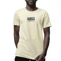 Camiseta Masculina Creme Slim Estampada