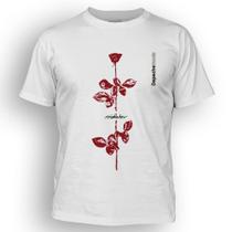 Camiseta masculina Dasantigas malha 100% algodão estampa Depeche Mode - Violator em serigrafia.