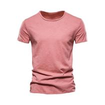 Camiseta Masculina De Algodão Com Decote Em V Slim Fit Design De Moda Manga Curta Masculina Tops