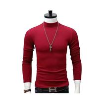 Camiseta Masculina De Algodão Com Gola Alta E Corte Slim, Manga Longa, Casual E Respirável Para Camiseta Masculina De Algodão Com Gola Alta E Corte Slim, Manga Longa, Casual E Respirável Para