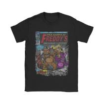 Camiseta Masculina De Algodão Com Gola Redonda E Manga Curta Five Nights at Freddy's FNAF Com Camiseta Masculina De Algodão Com Gola Redonda E Manga Curta Five Nights at Freddy's FNAF Com