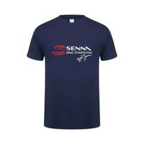 Camiseta Masculina De Algodão De Manga Curta Ayrton Senna Drive to Perfection Top Tees