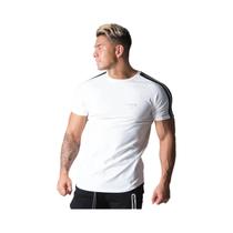 Camiseta Masculina De Algodão De Manga Curta De Verão Em Torno Do Pescoço Cor Sólida Solta Ajuste