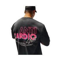 Camiseta Masculina De Algodão Grande Casual Academia Fitness Treino Camisetas Anti Cardio