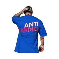 Camiseta Masculina De Algodão Grande Casual Academia Fitness Treino Camisetas Anti Cardio