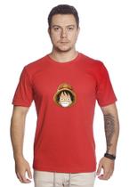 Camiseta Masculina De Algodão Monkey D. Luffy One Piece Rosto