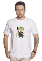 Camiseta Masculina De Algodão Monkey D. Luffy One Piece Zoro