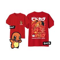 Camiseta Masculina De Algodão Pokémon Charmander Para O Verão, Estilo Y2K Harajuku, Solta E Casual,